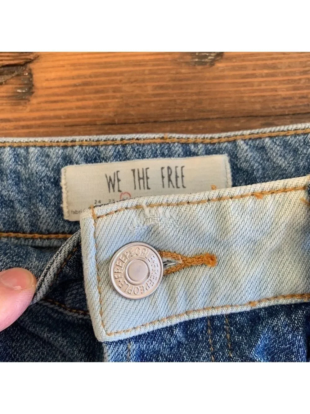 Free People WE THE FREE PATCHED DENIM MINI SKIRT size 26